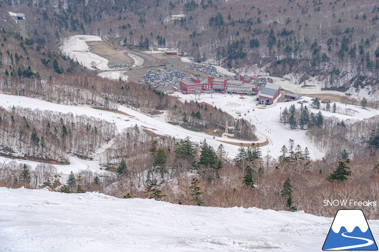 札幌国際スキー場｜2022年のゴールデンウイークが開幕。さすが、KOKUSAI。5月目前にして、ほぼ全面滑走可能です(*^^)v